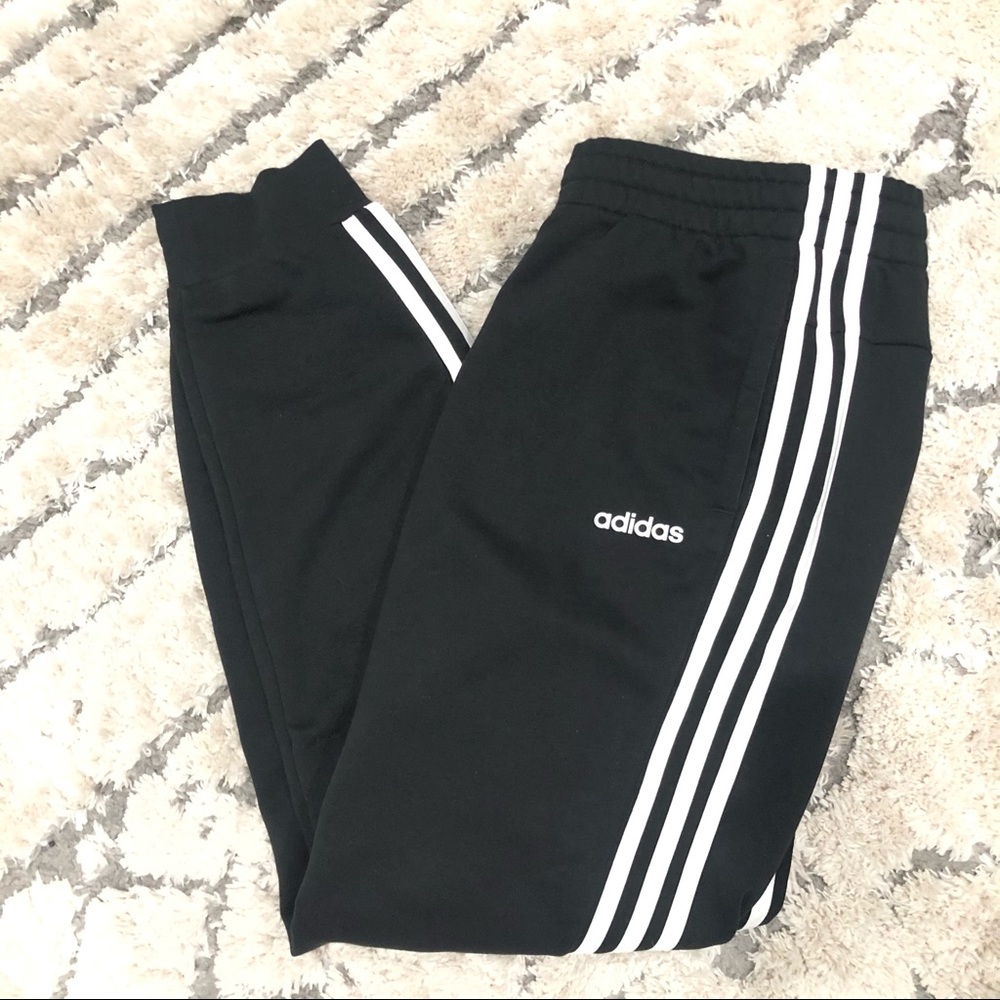 New Adidas three stripe joggers size L tapered fit